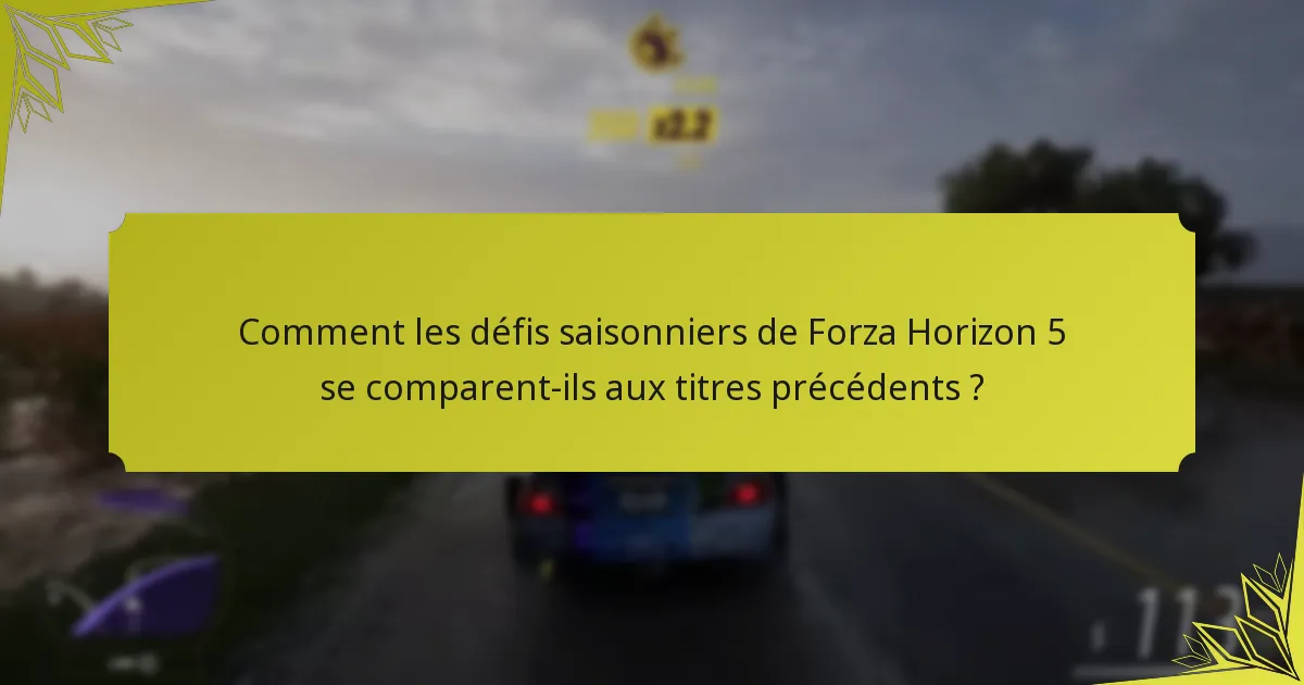 Quels sont les niveaux de récompenses pour les défis saisonniers de Forza Horizon 5 ?