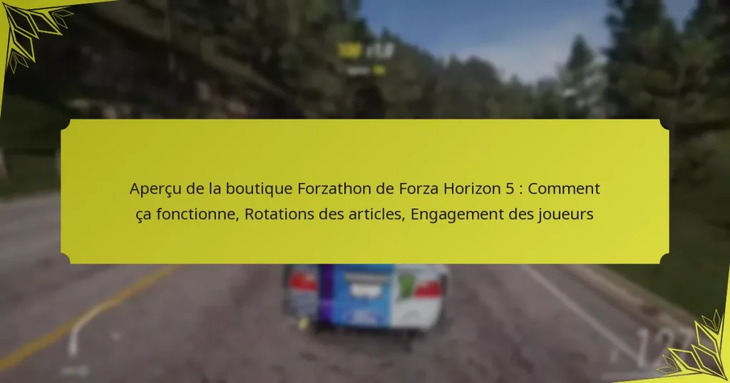 Aperçu de la boutique Forzathon de Forza Horizon 5 : Comment ça fonctionne, Rotations des articles, Engagement des joueurs