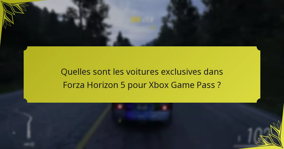 Quelles sont les réactions de la communauté aux voitures exclusives Xbox Game Pass ?